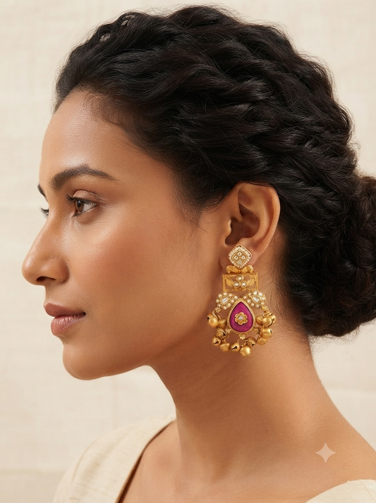 Mayur Meenakari Heritage Earrings 1 (Copy)