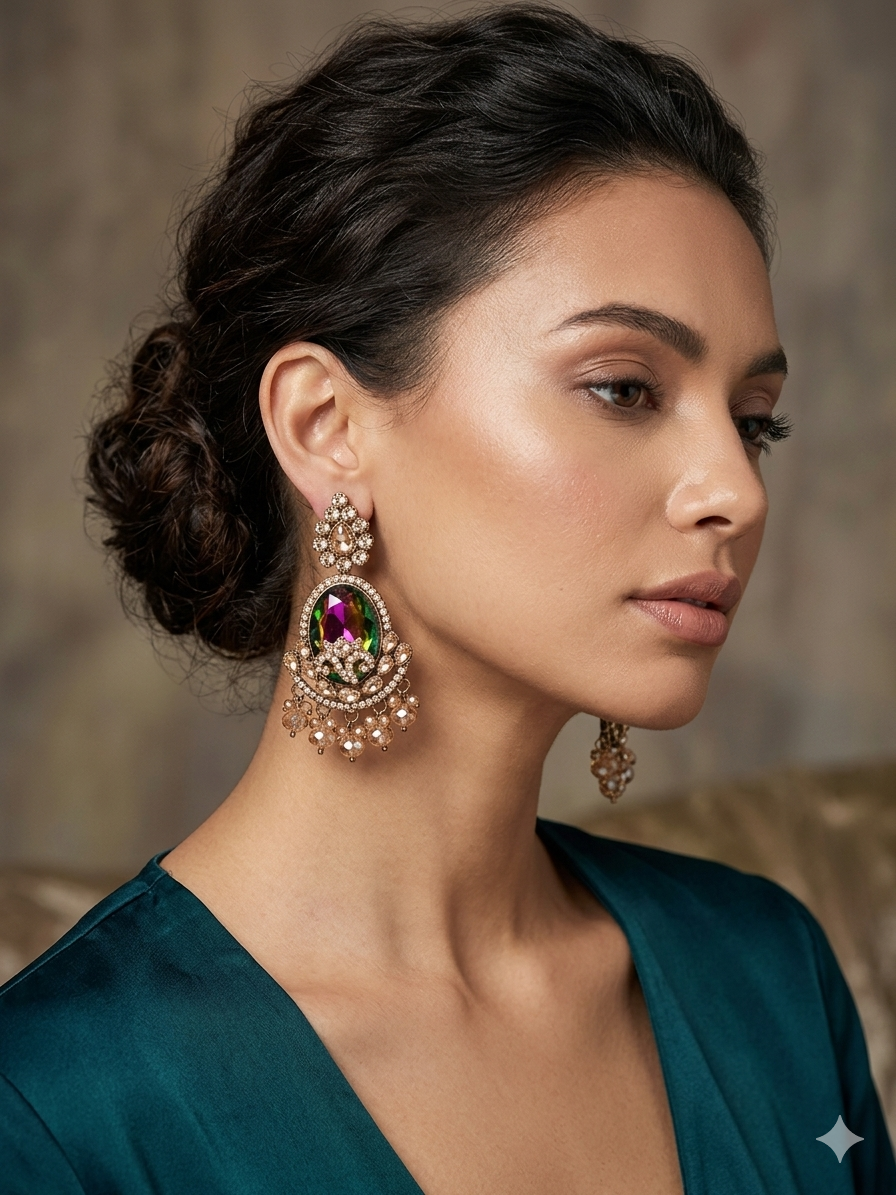 Iridescent Prism Crystal Gala Earrings