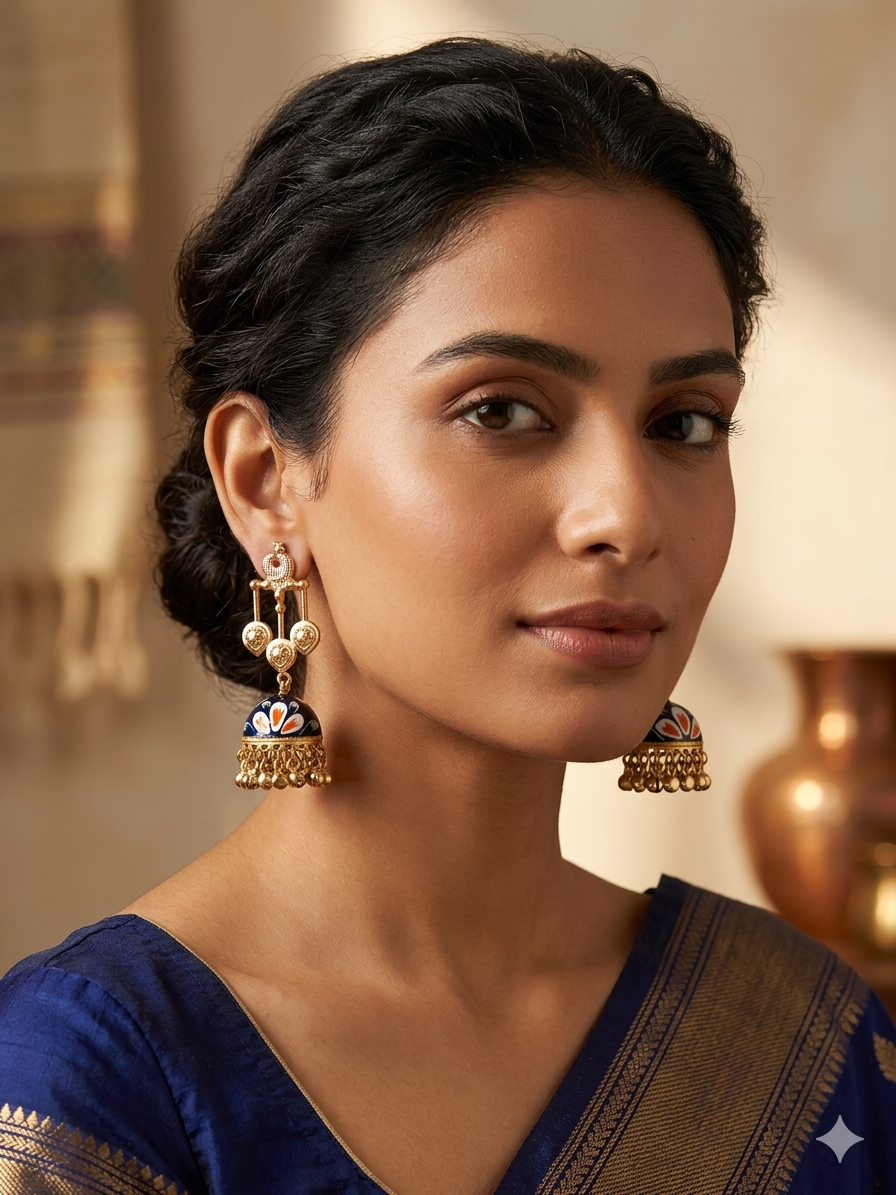 Golden Nest Raw Amethyst Earrings