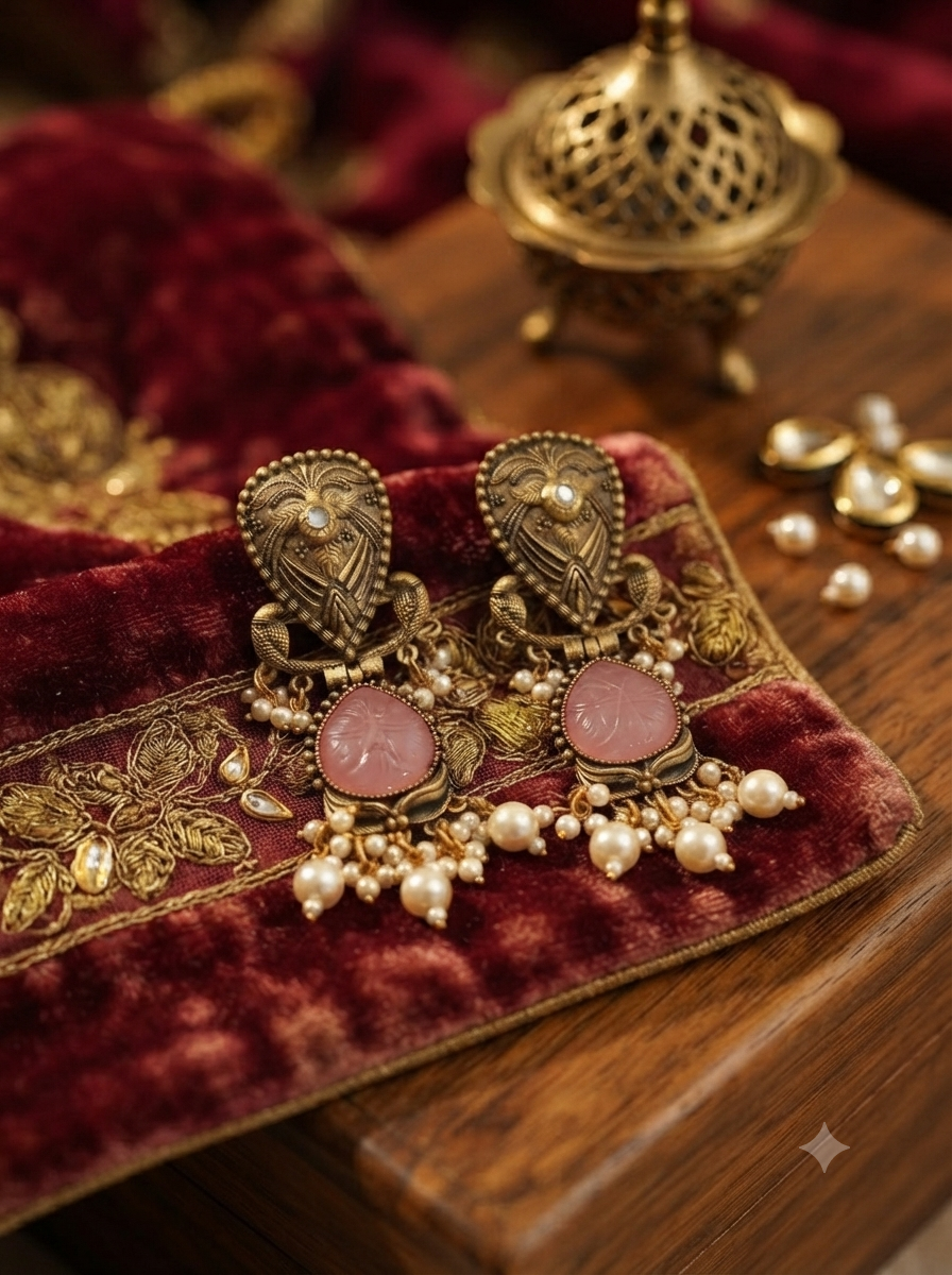 Mayur Meenakari Heritage Earrings 1