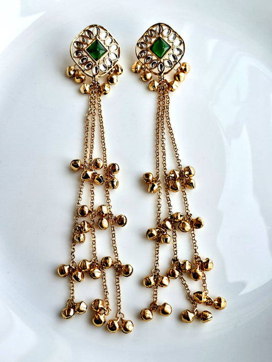 Midnight Crescent Heritage Stud Earrings