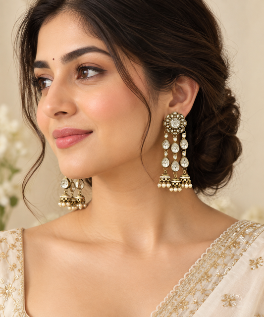 Antique Bloom Chandeliers Earrings