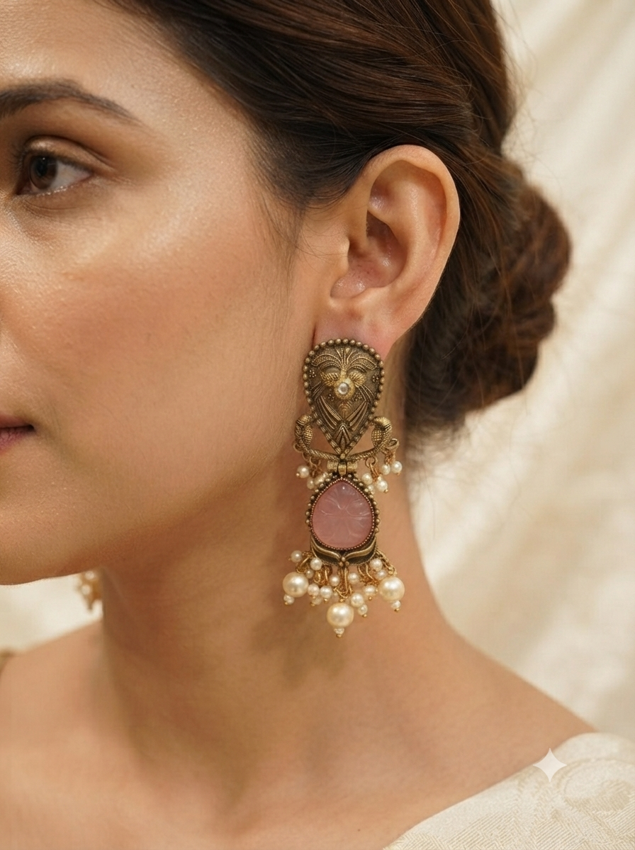 Mayur Meenakari Heritage Earrings 1