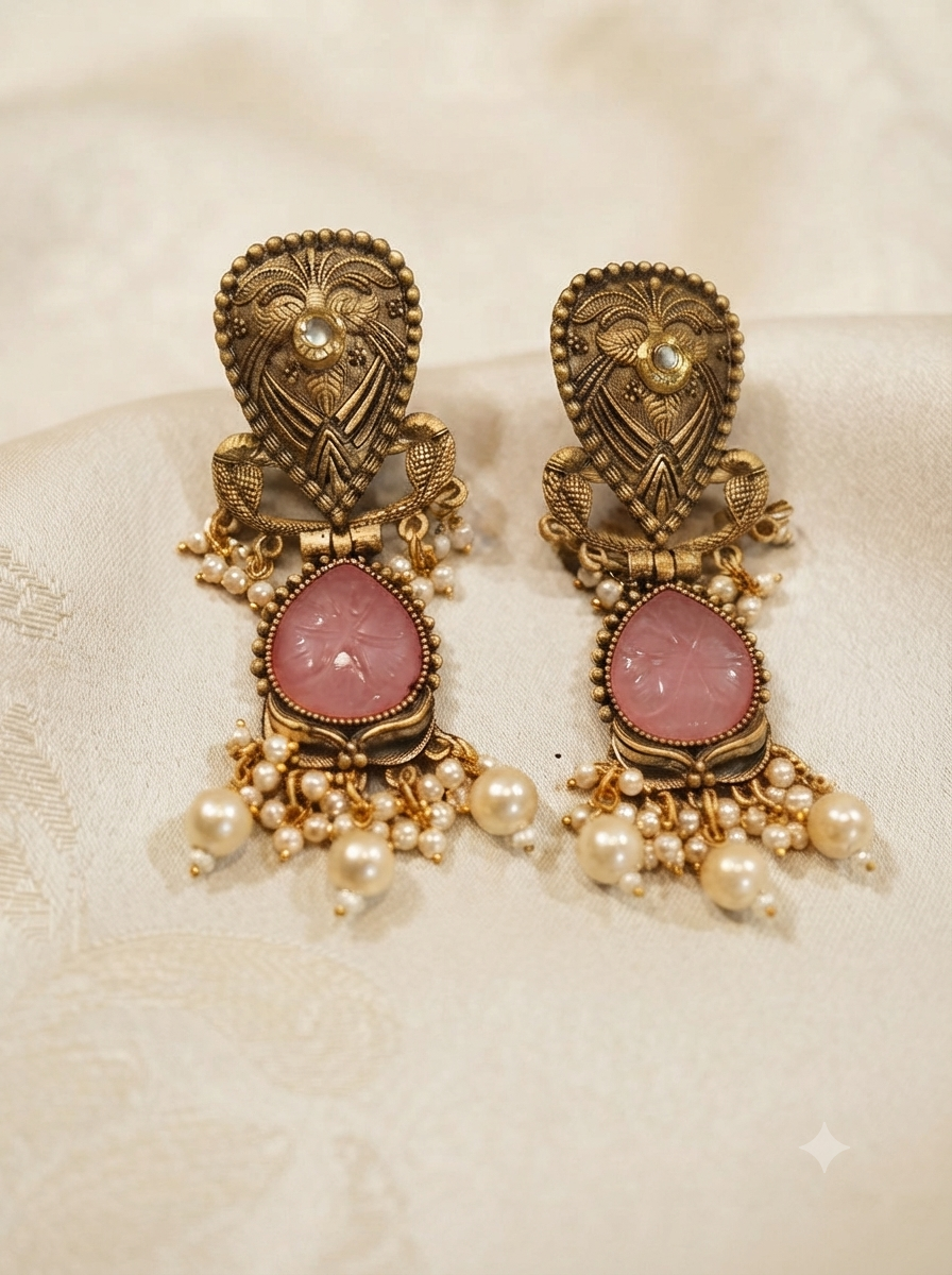 Mayur Meenakari Heritage Earrings 1