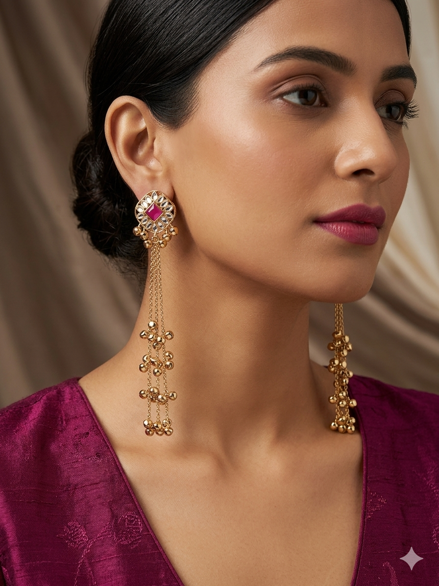 Midnight Crescent Heritage Stud Earrings