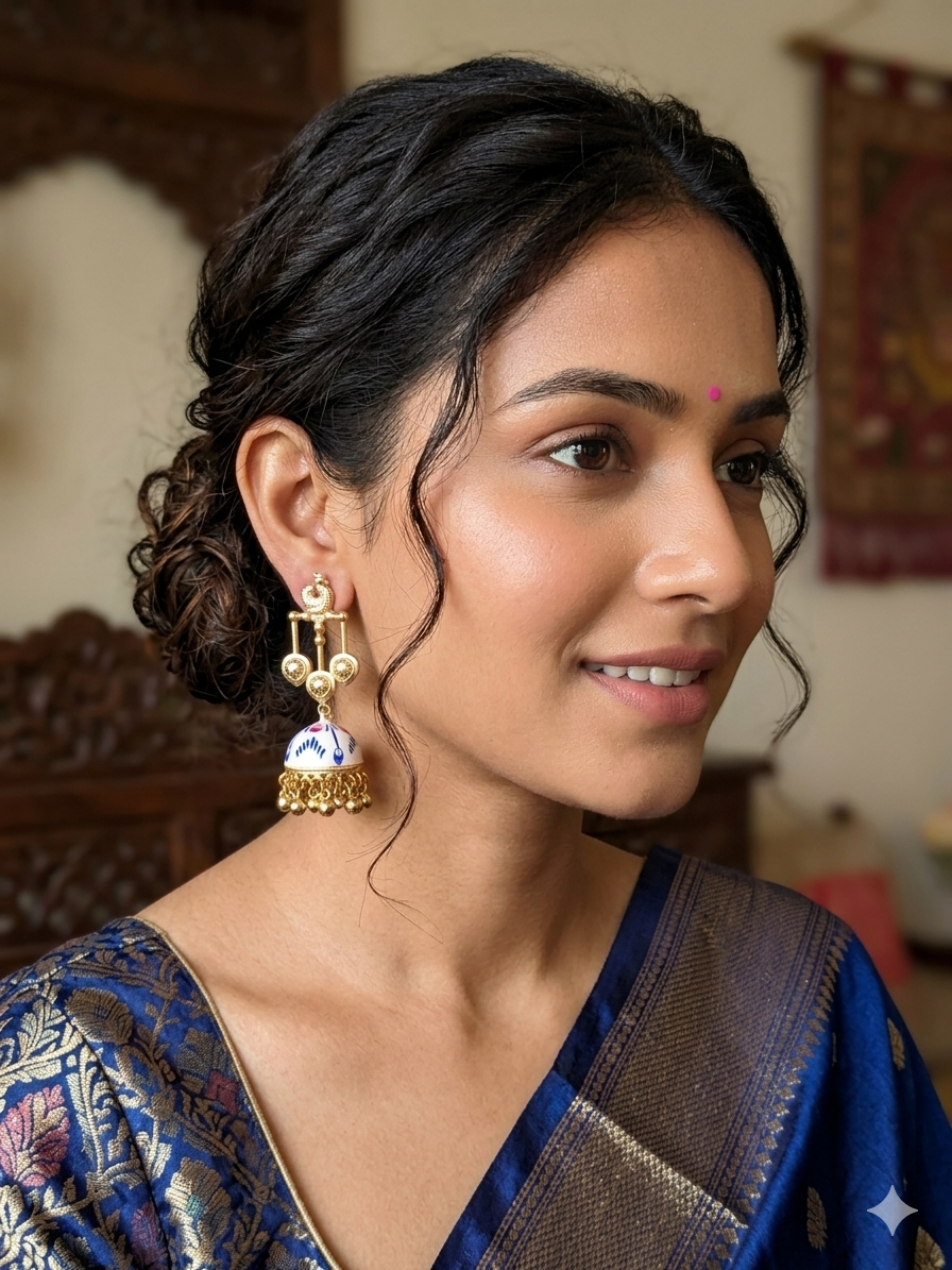 Golden Nest Raw Amethyst Earrings