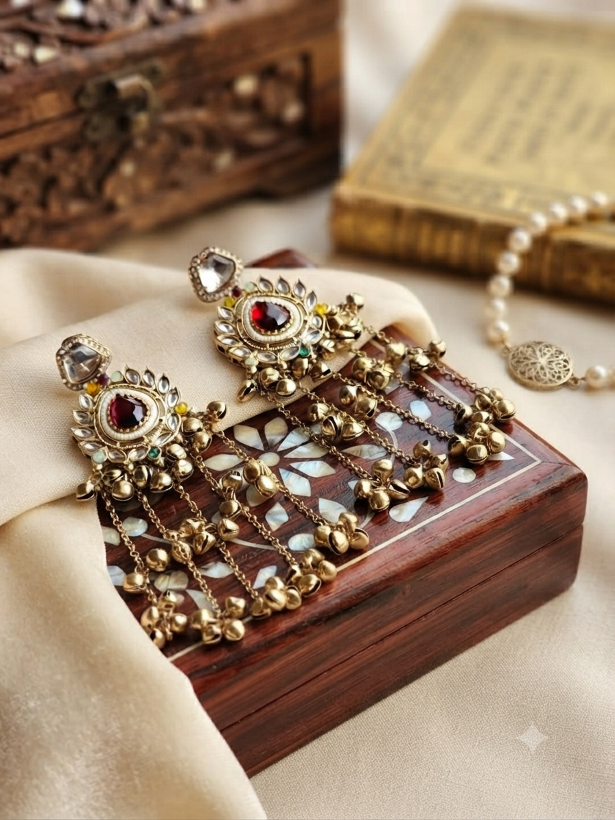 Noor-e-Ruby Kashmiri Tassel Earrings