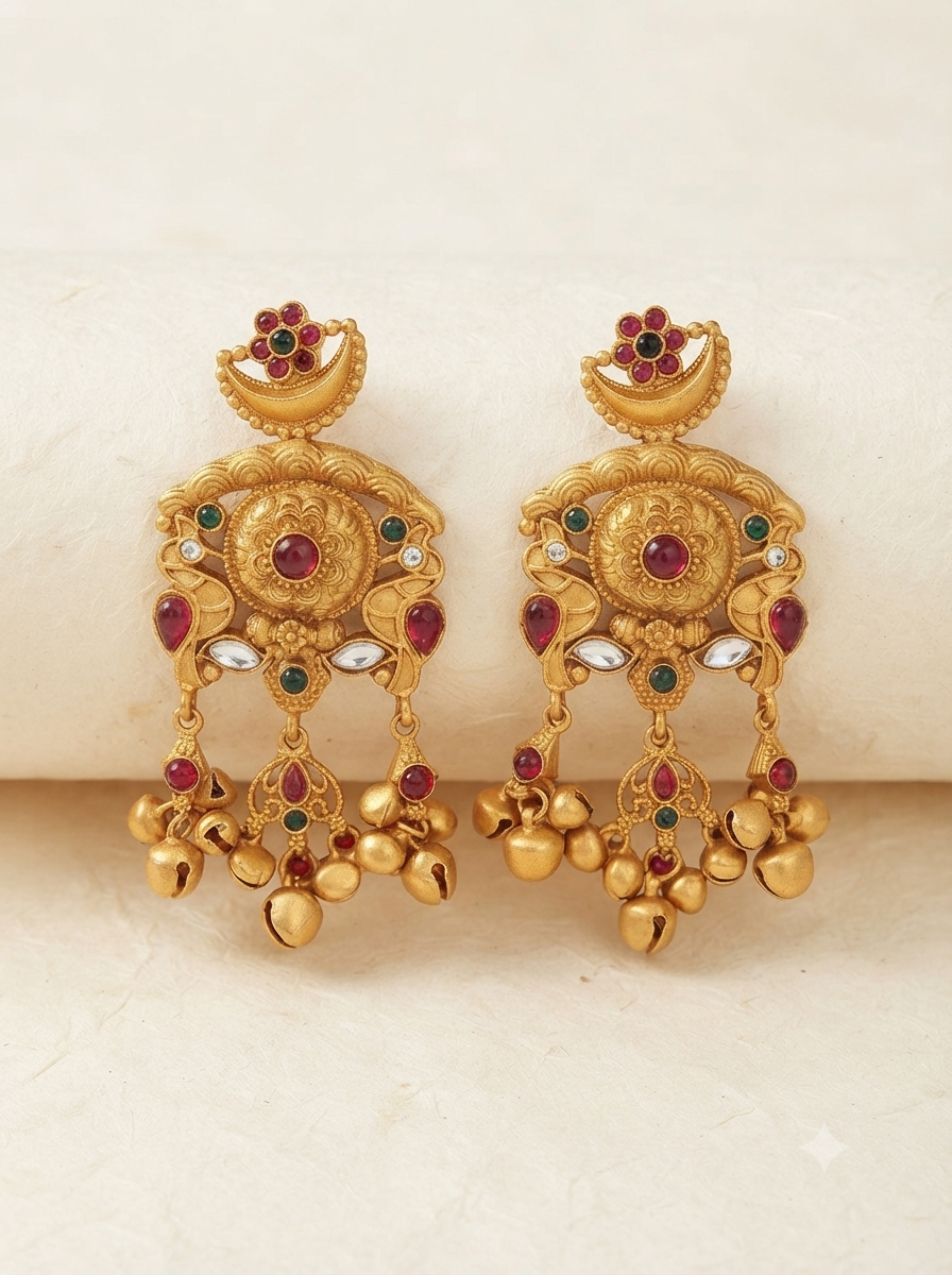 Mayur Meenakari Heritage Earrings 1 (Copy) (Copy) (Copy)