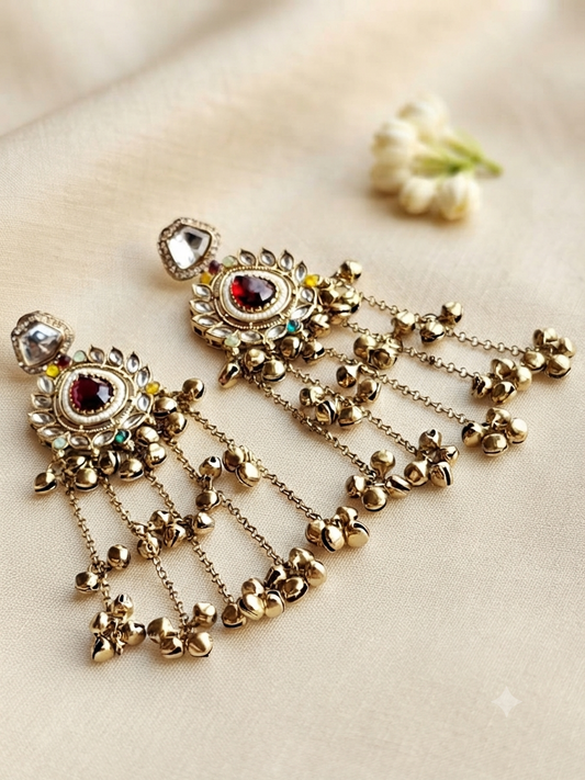 Noor-e-Ruby Kashmiri Tassel Earrings