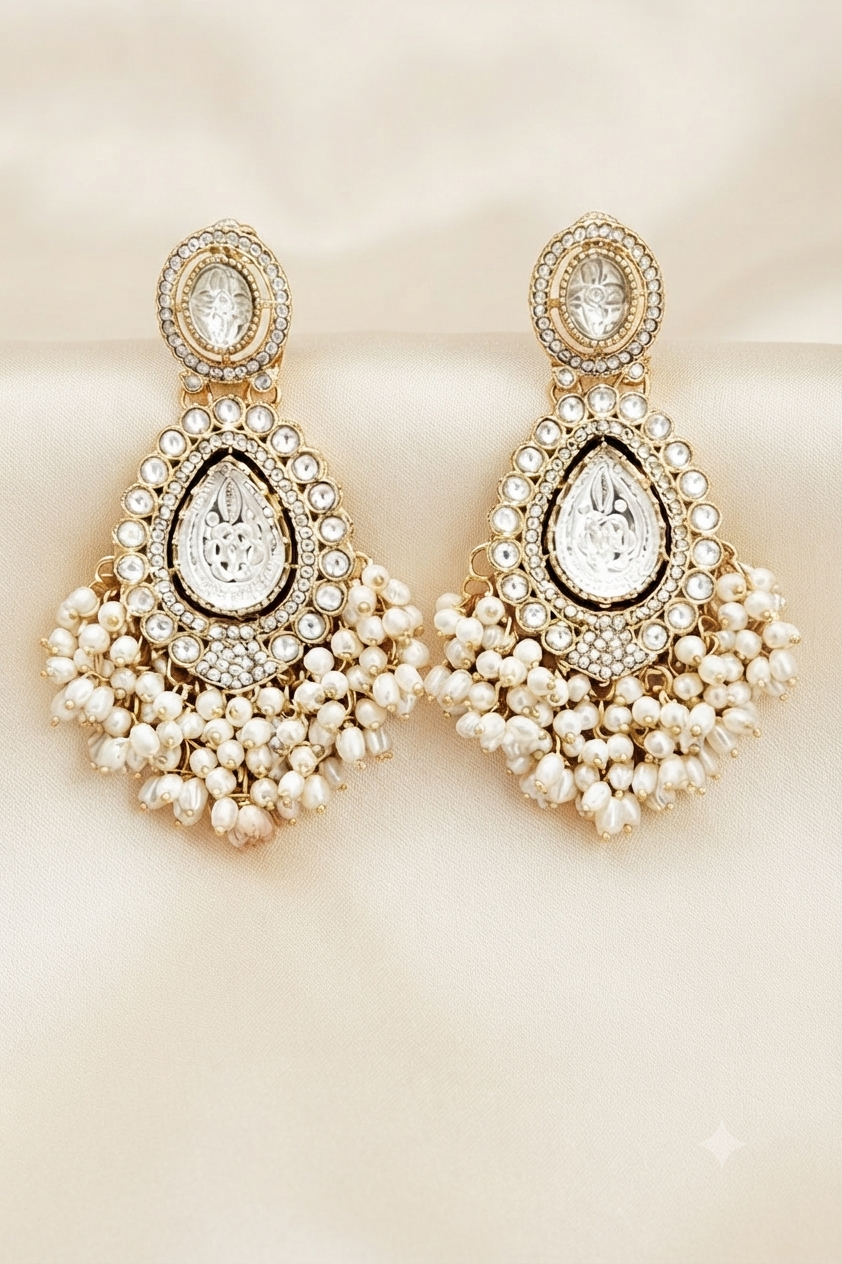 Pearl Aura Chandelier Earrings