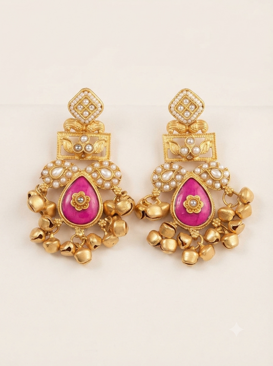 Mayur Meenakari Heritage Earrings 1 (Copy)