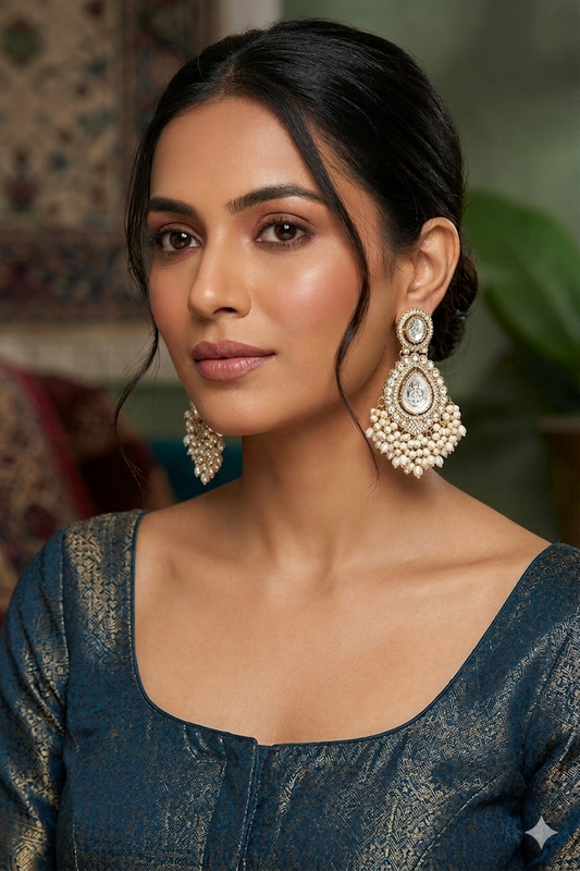 Pearl Aura Chandelier Earrings