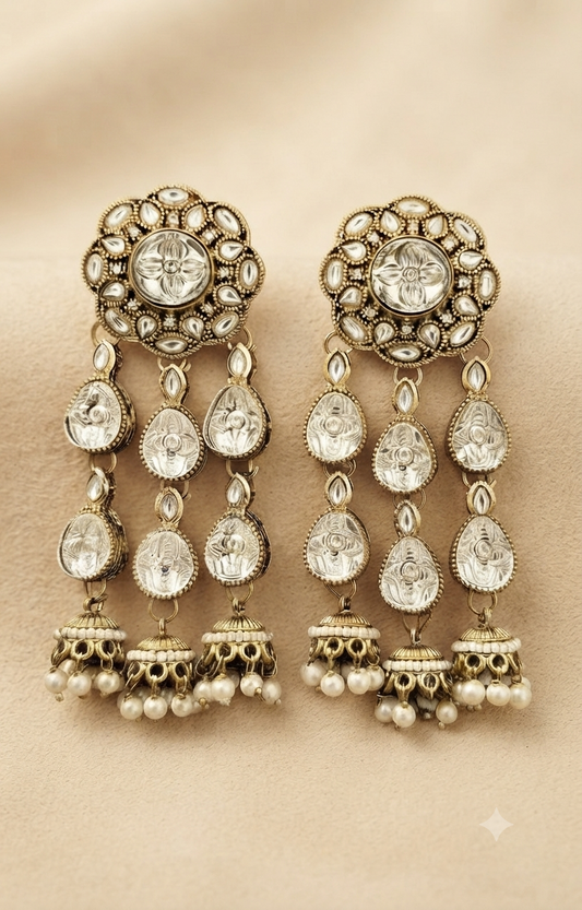 Antique Bloom Chandeliers Earrings