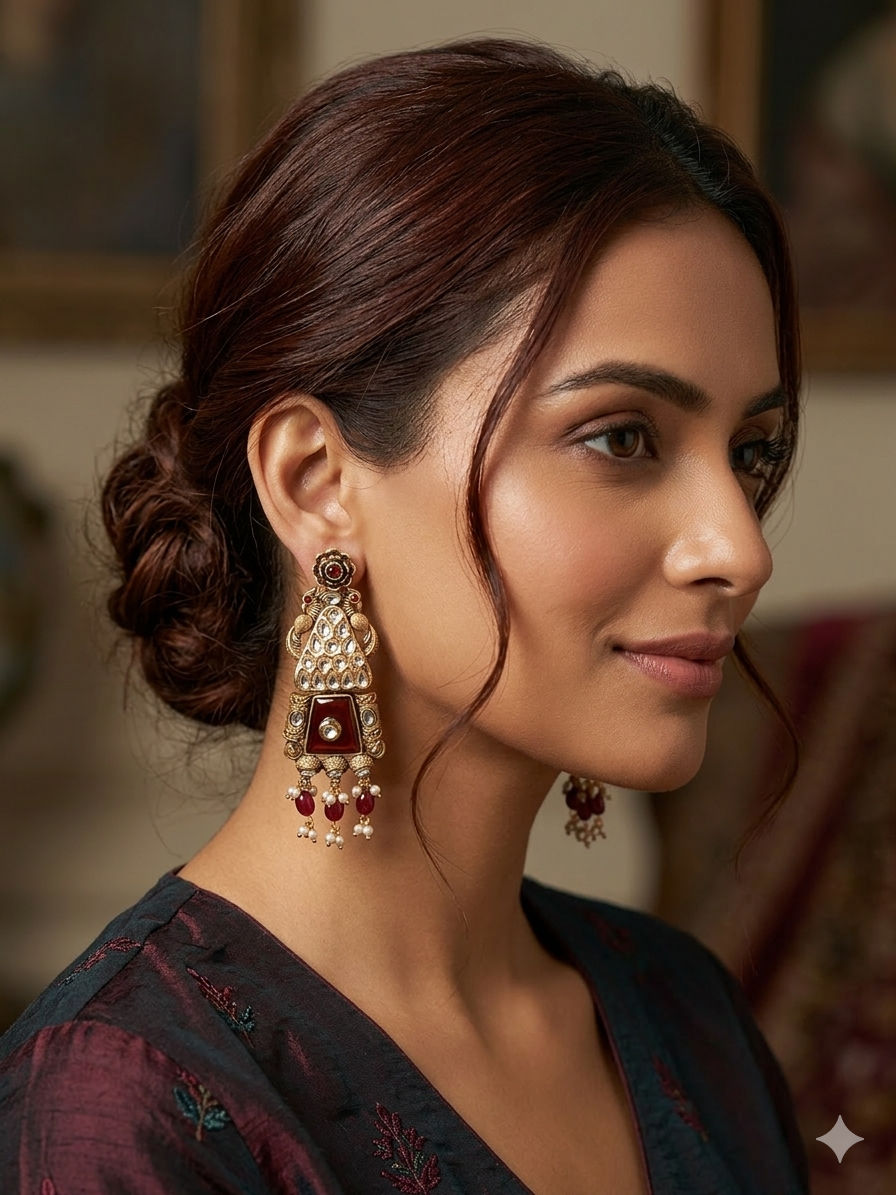 Ruby Rose Heritage Peacock Earrings