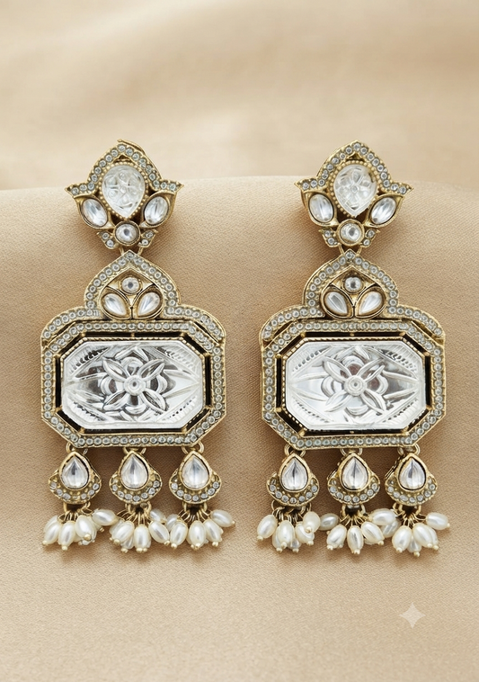 Regal Pearl Drops Earrings