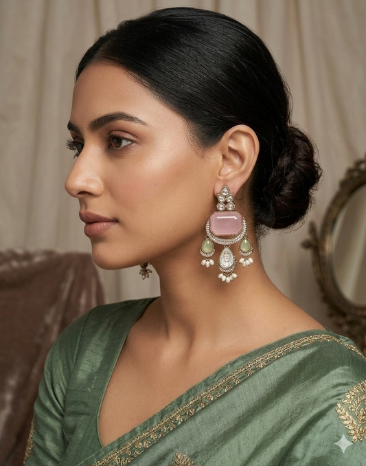 Enchanted Garden Earrings (Pink/Mint)