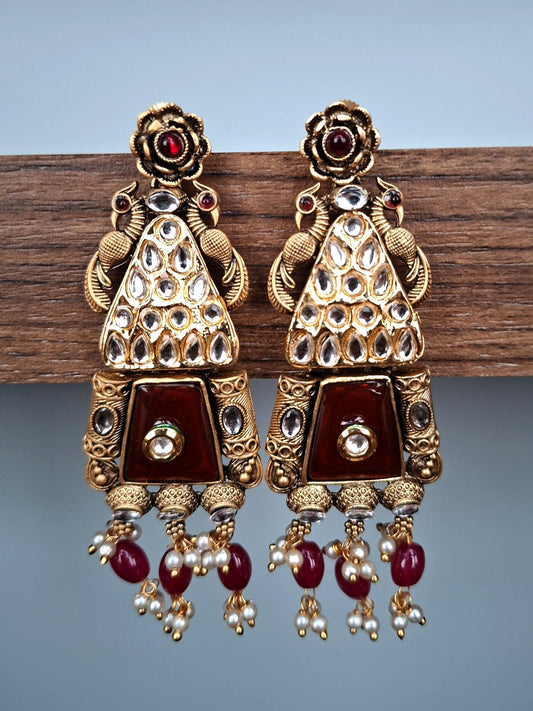 Ruby Rose Heritage Peacock Earrings