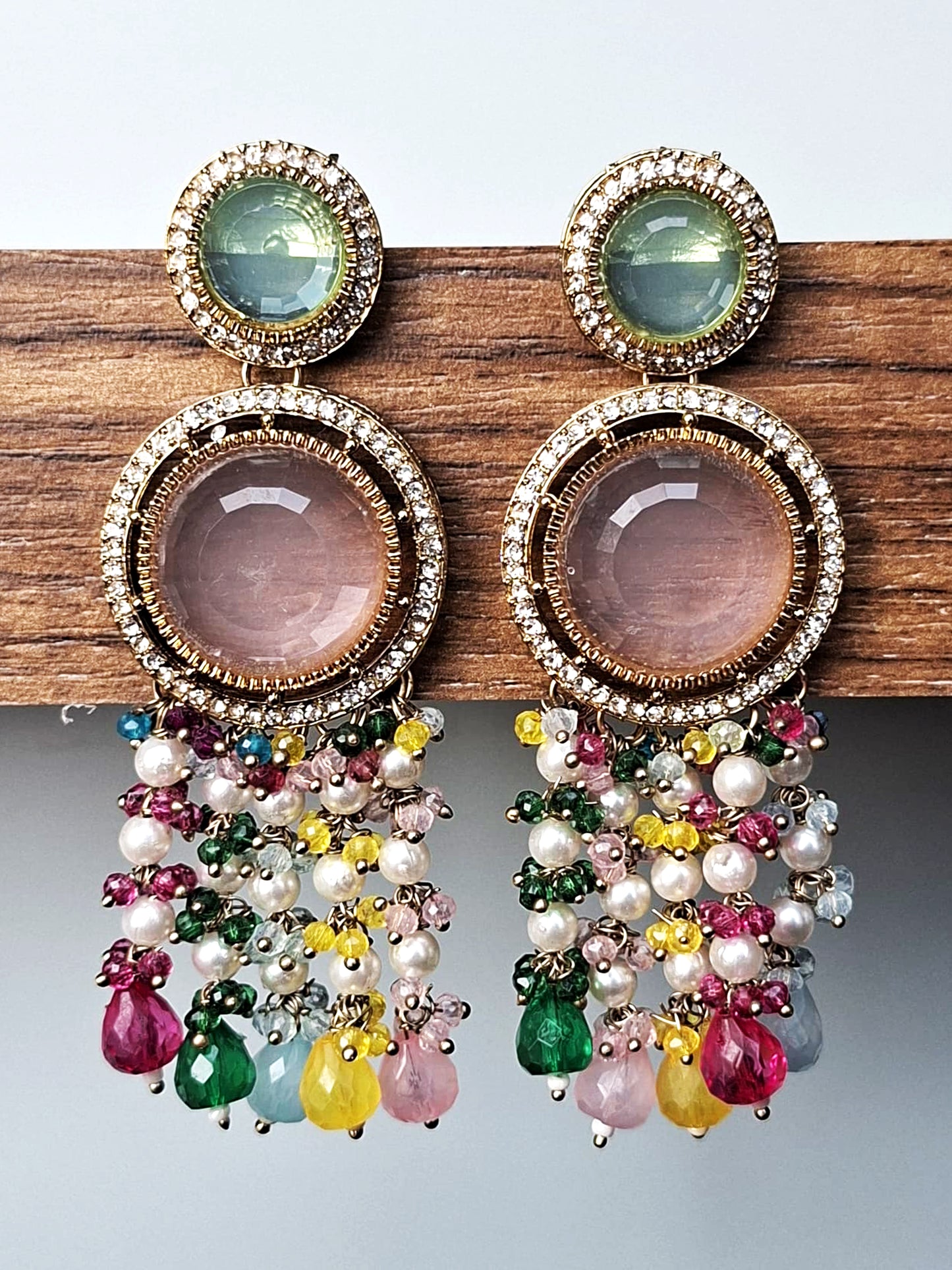 Midnight Sapphire Crystal Droplet Earrings