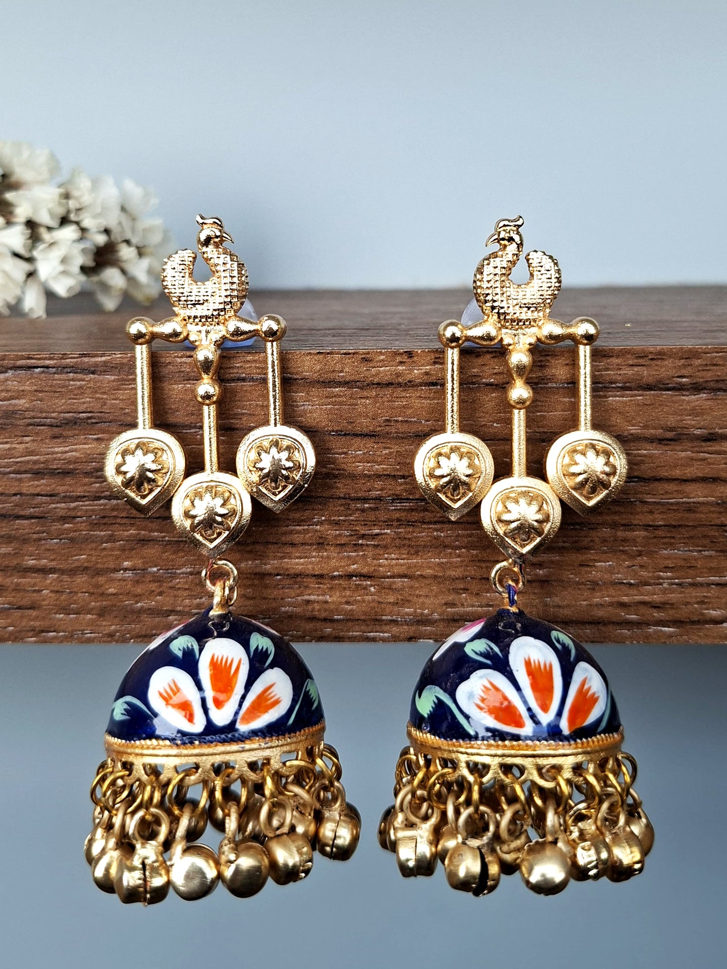 Golden Nest Raw Amethyst Earrings