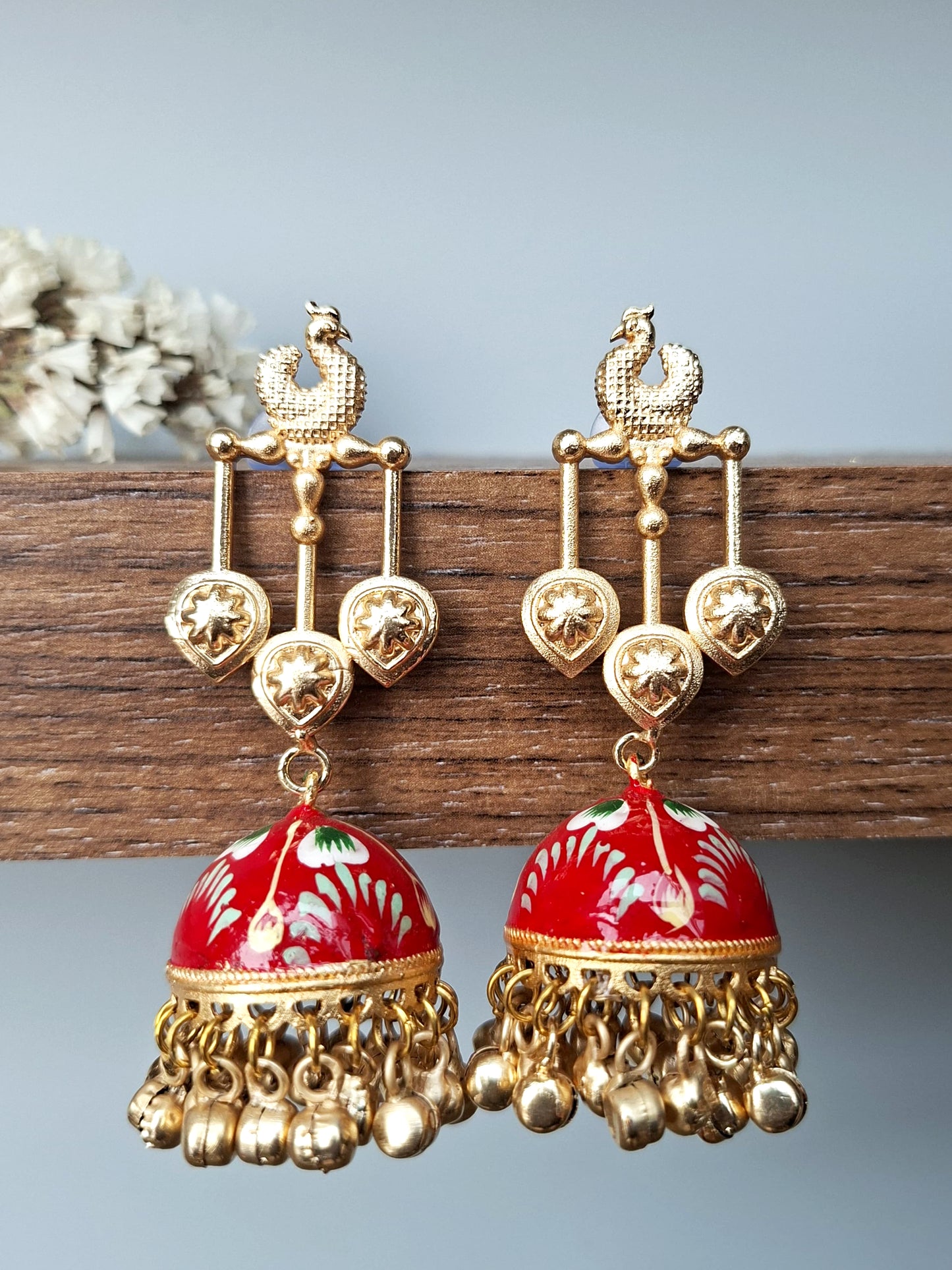 Golden Nest Raw Amethyst Earrings