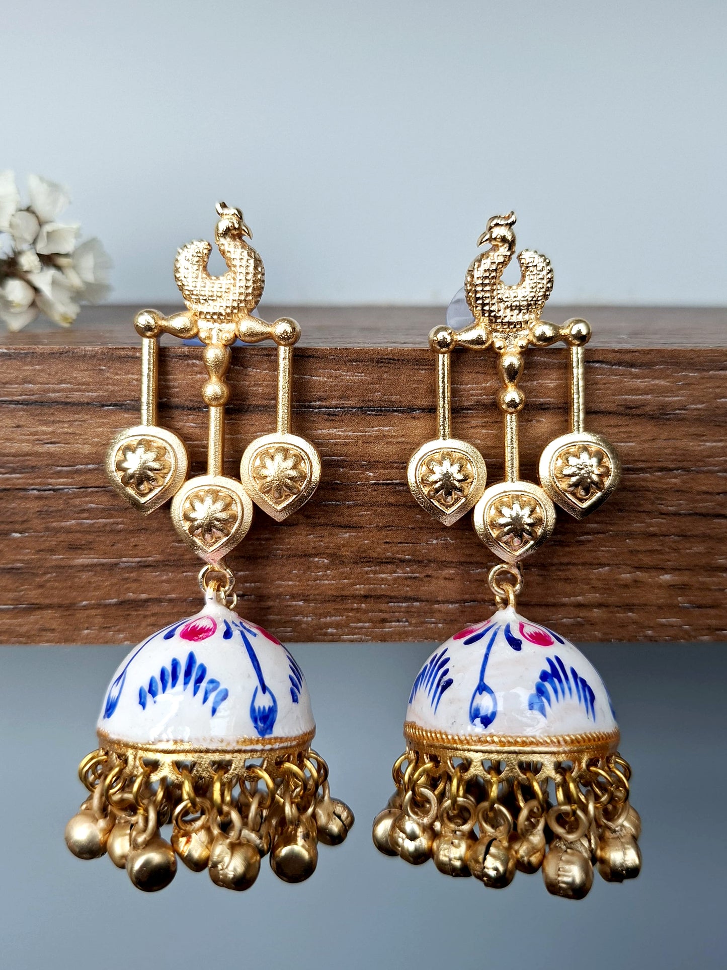 Golden Nest Raw Amethyst Earrings