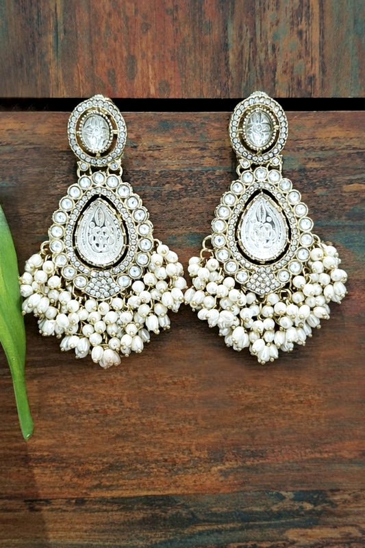Pearl Aura Chandelier Earrings